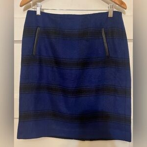 Talbots Wool Royal Blue and Black Skirt - Size 10 $28
